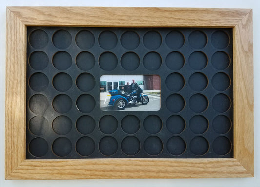 Black Poker Chip Display with Cut out for 3x5 Photo