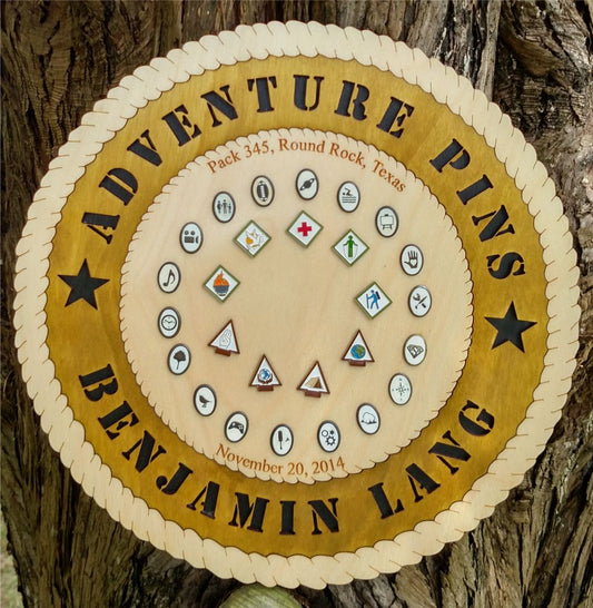 Circle Style Adventure Pin Plaque