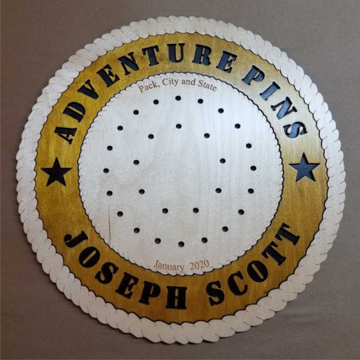 Circle Style Adventure Pin Plaque