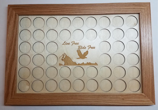 Natural Poker Chip Display with Live Free Ride Free