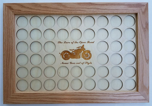 Natural Poker Chip Display with Lure of the Open Road